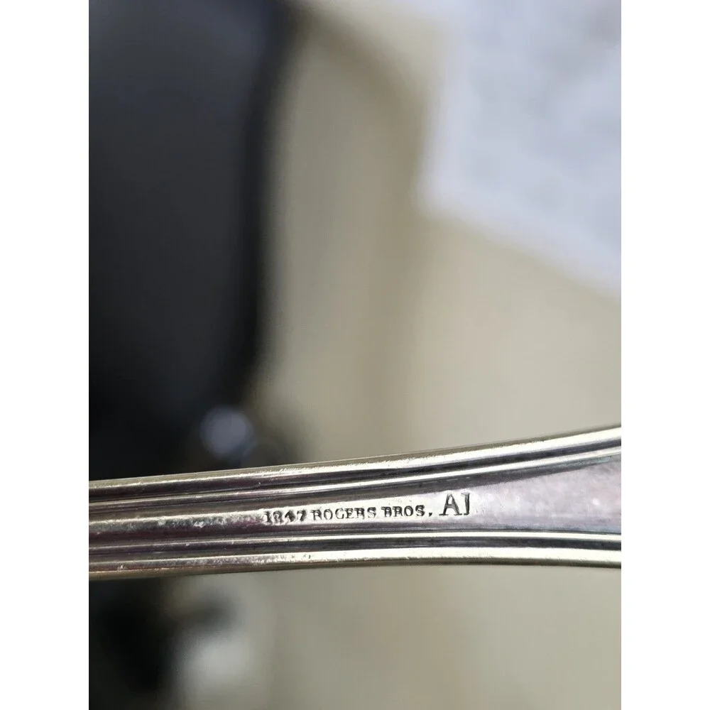 ​1847 Rogers Bros AI Silverplate Gravy Ladle Monogram B Charter Oak Grandmacore